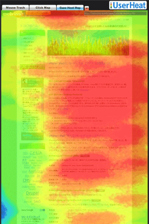 【図5】UserHeatによる熟読エリア分析結果
