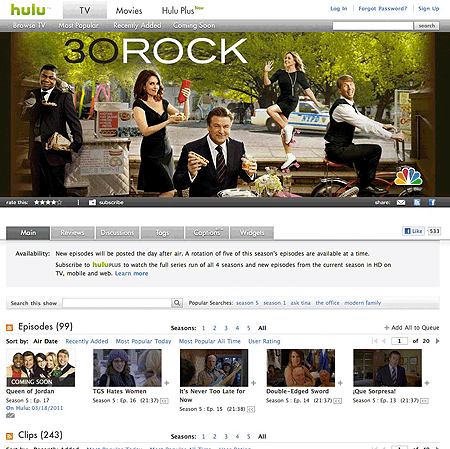 人気ドラマシリーズ「30 ROCK」のページ