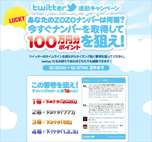 大きな話題となったTwitter連動キャンペーン