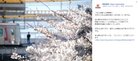 東急電鉄 Facebookページ 3/22の投稿より引用