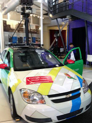 Googleストリートビュー撮影車も展示されていた
