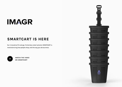 IMAGRのスマートショッピングカート(IMAGRのWebサイトより)https://imagr.co/