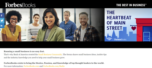 Bank of Americaのラジオコンテンツ(Forbes Booksより)