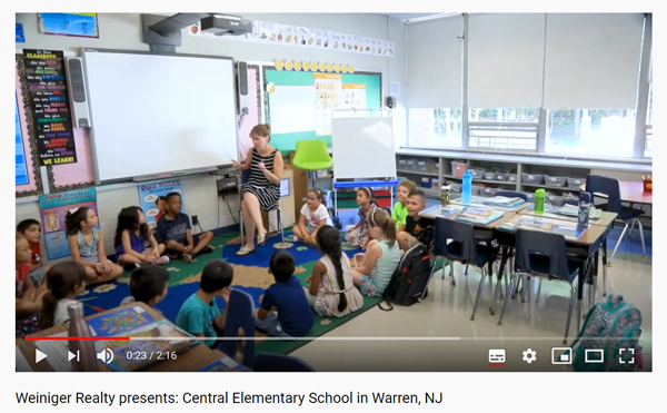 地元の小学校を取材し、紹介する動画もある