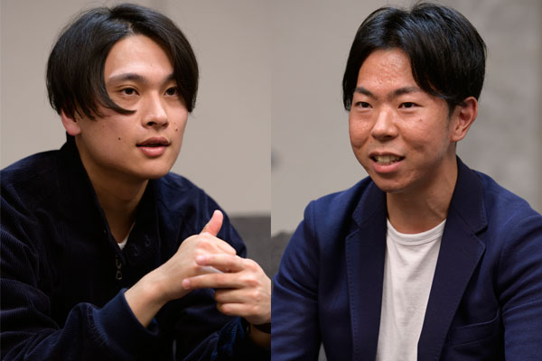 (左から)ホットリンク マーケティング本部 マーケティング部 リーダー 朝山高至氏ホットリンク マーケティング部部長 兼 コンサルタント 室谷良平氏