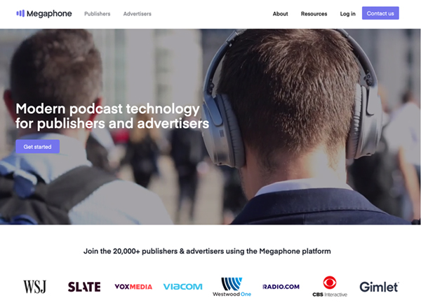 Megaphoneウェブサイト https://www.megaphone.fm/