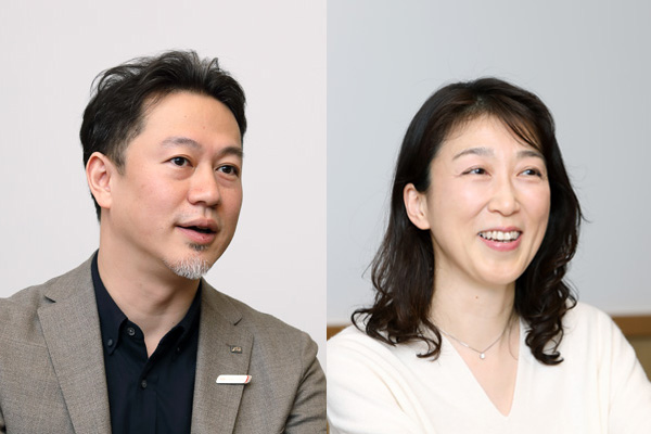（左から）JTB　Web販売部 戦略担当部長 Data Science Central統括 福田晃仁氏（取材当時）、JTB　Web販売部 戦略担当課長 Data Science Central 副統括 山上亜紀氏