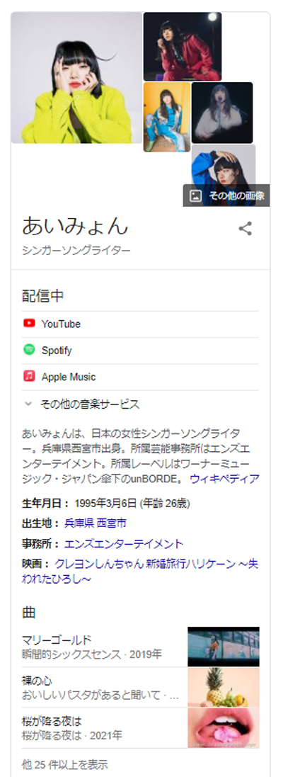 「あいみょん」のPC検索結果