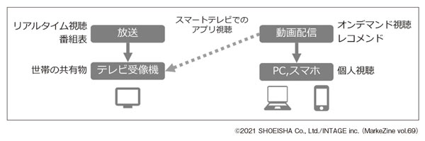 図表2 複雑化するメディア視聴環境(タップで画像拡大)