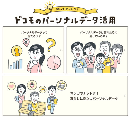 図表6　「知ってナットク！ドコモのパーソナルデータ活用」（一部抜粋）