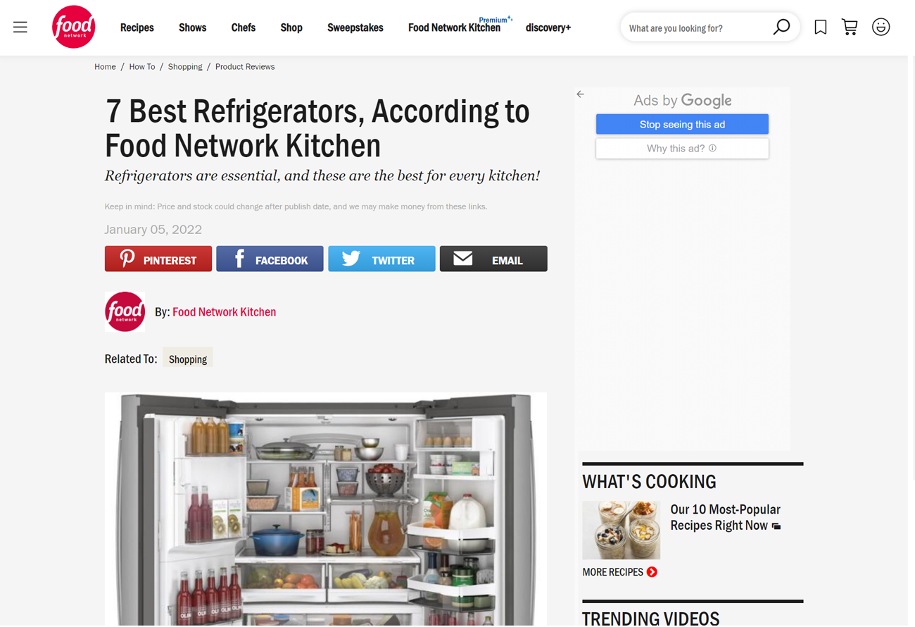 7 Best Refrigerators 2022 Reviewed | Shopping : Food Network | Food Network