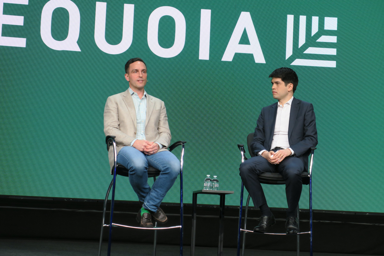 名門VCのSequoia CapitalのパートナーPat Grady氏(左)とAmplitude CEOのSpencer Skates氏(右)