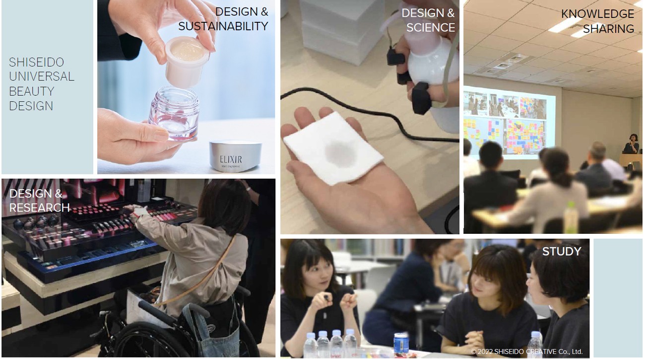 SHISEDO UNIVERSAL BEAUTY DESIGNで行っている活動の様子（一部）