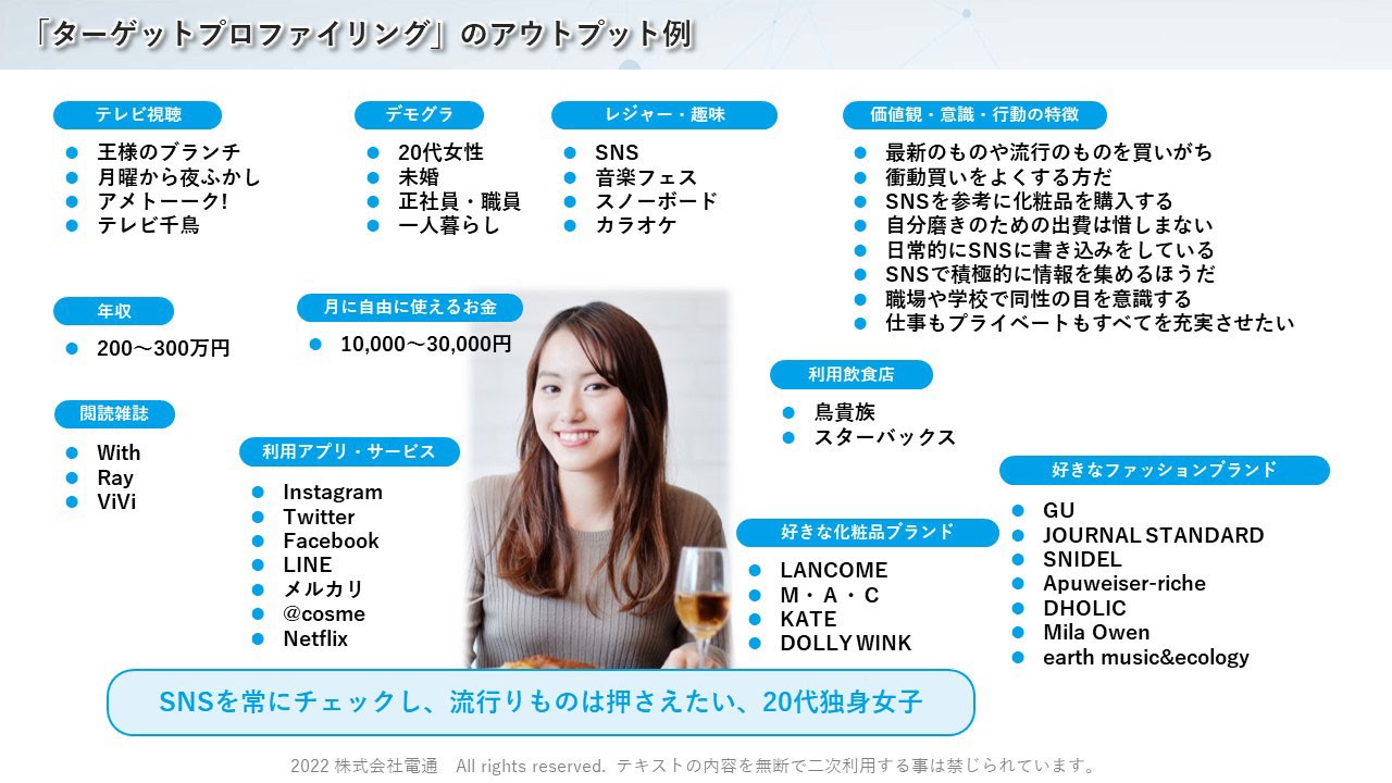 図表5 「ターゲットプロファイリング」のアウトプット例