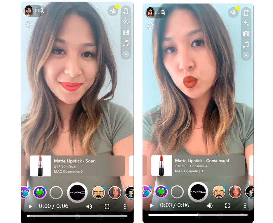 M.A.C の実際の広告