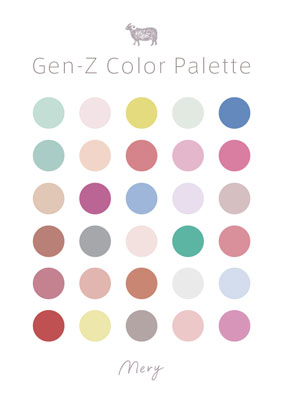 【図表2】MERY開発「Gen-Z Color Palette」 