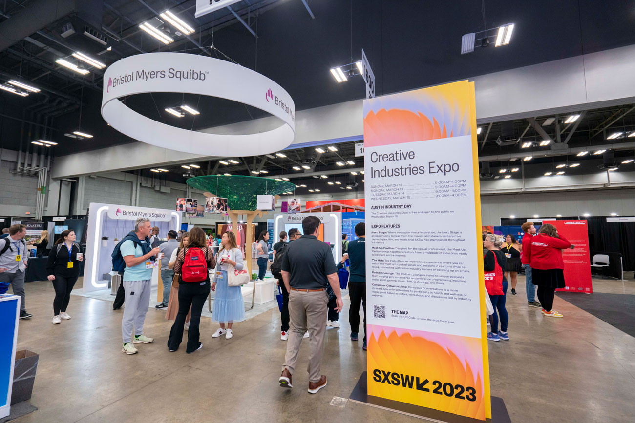 SXSWの中心地、Creative Industries Expoの会場であるオースティンコンベンションセンターの様子