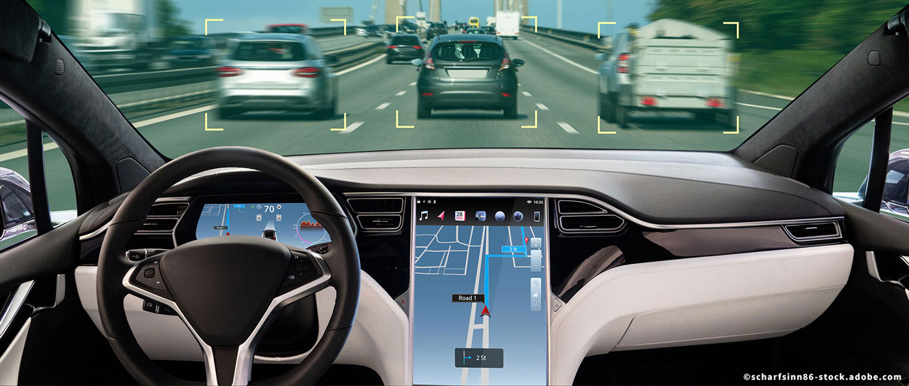 Teslaの自動運転のイメージ