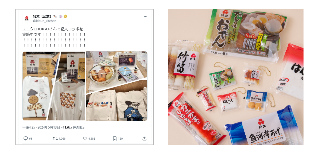 画像左：ユニクロコラボ（Xアカウントより）、画像右：ガシャポン（プレスリリースより）