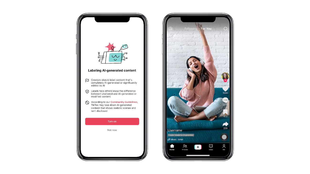 ※引用元: TikTok、AIが生成したコンテンツにラベル付けする新機能を発表https://tiktok-for-business.co.jp/archives/15819/