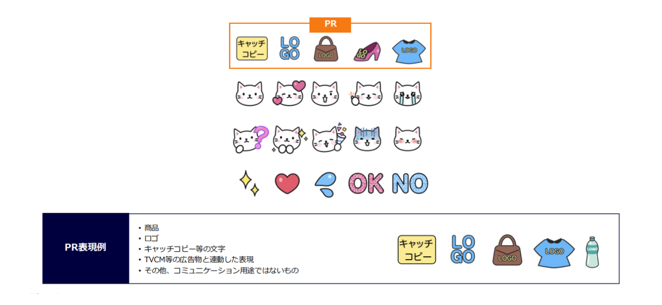 LINEプロモーション絵文字のデザインイメージ