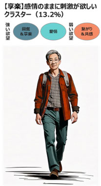 感情のままに刺激が欲しいクラスター