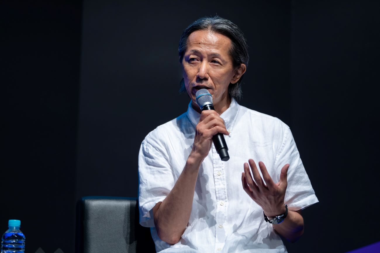 リアルタイムイベントについて話すゴールドウイン梅田氏の写真です