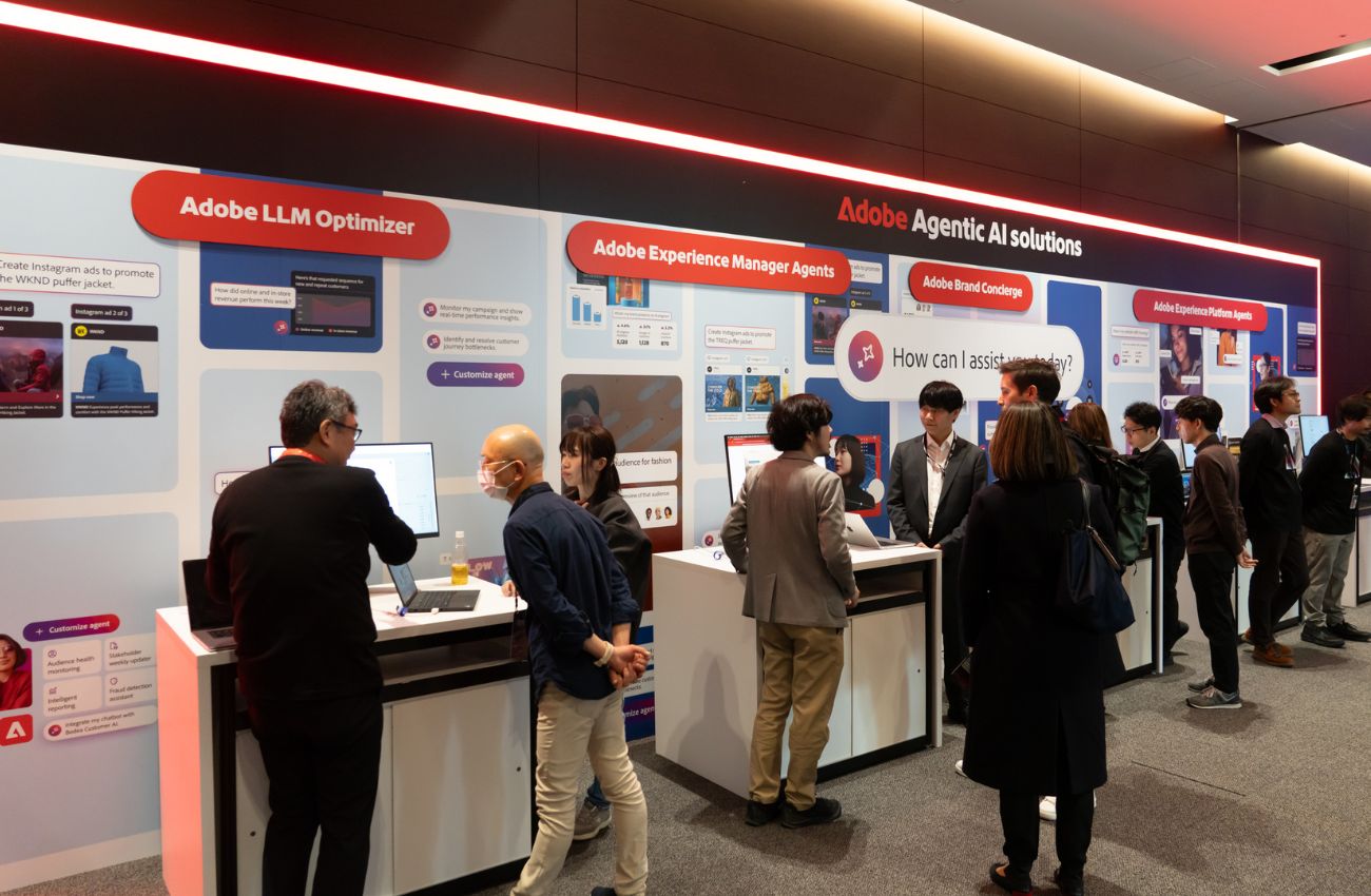 イベント会場では、参加者がアドビの各種最新AIテクノロジーを体験できるブースも提供された