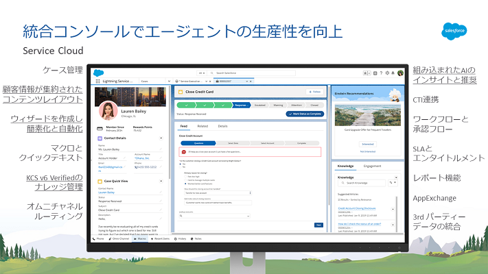 Service Cloudの統合コンソール