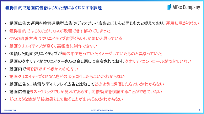 CV獲得目的で動画広告を始めた際に出る課題
