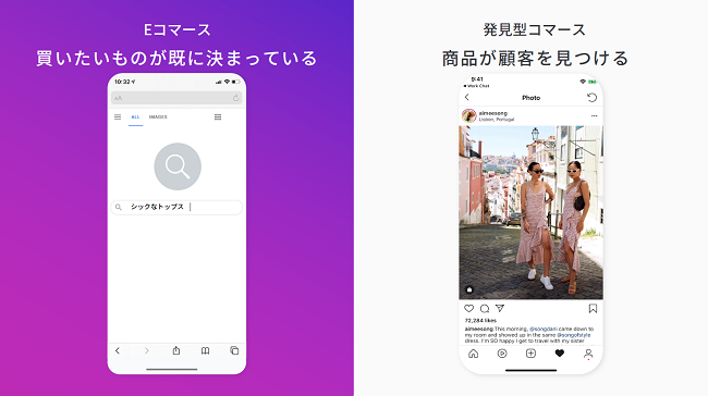 Instagramは発見型コマース