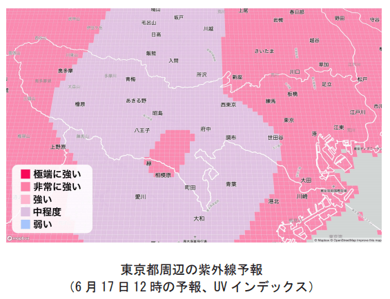 紫外線マップ