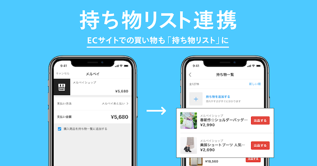 「持ち物リスト」連携イメージ