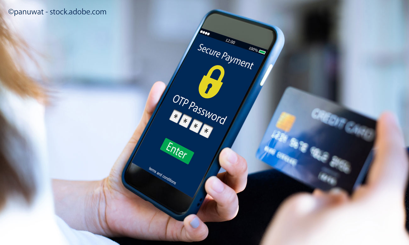 Secure payment OTP PASSWORD CONCEPT
