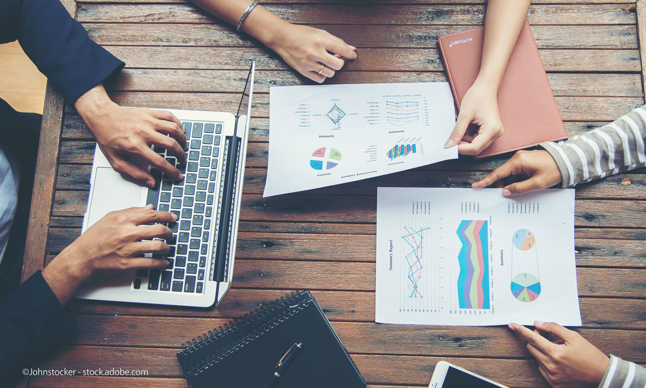 Corporate Business Planning with business chart Teamwork Concept