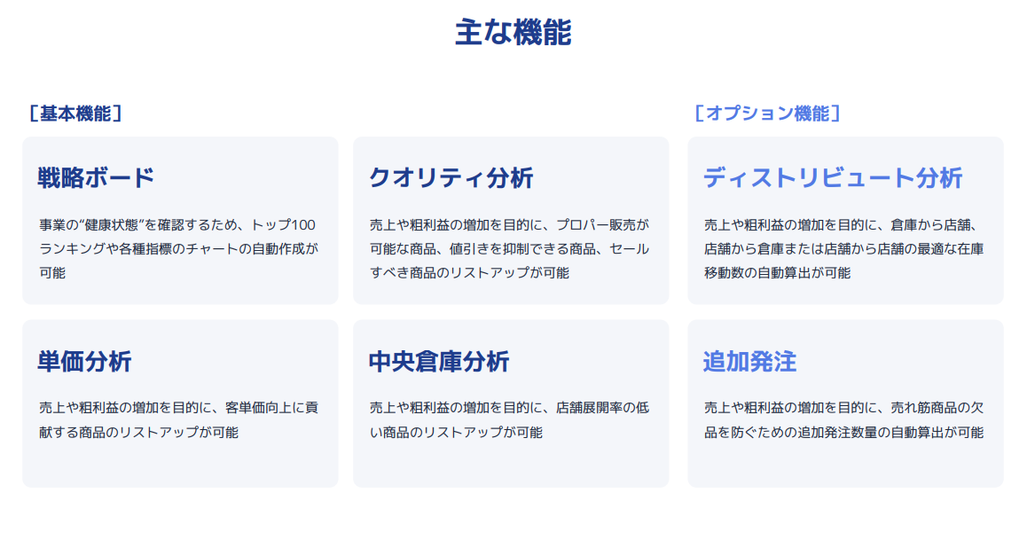 主な機能