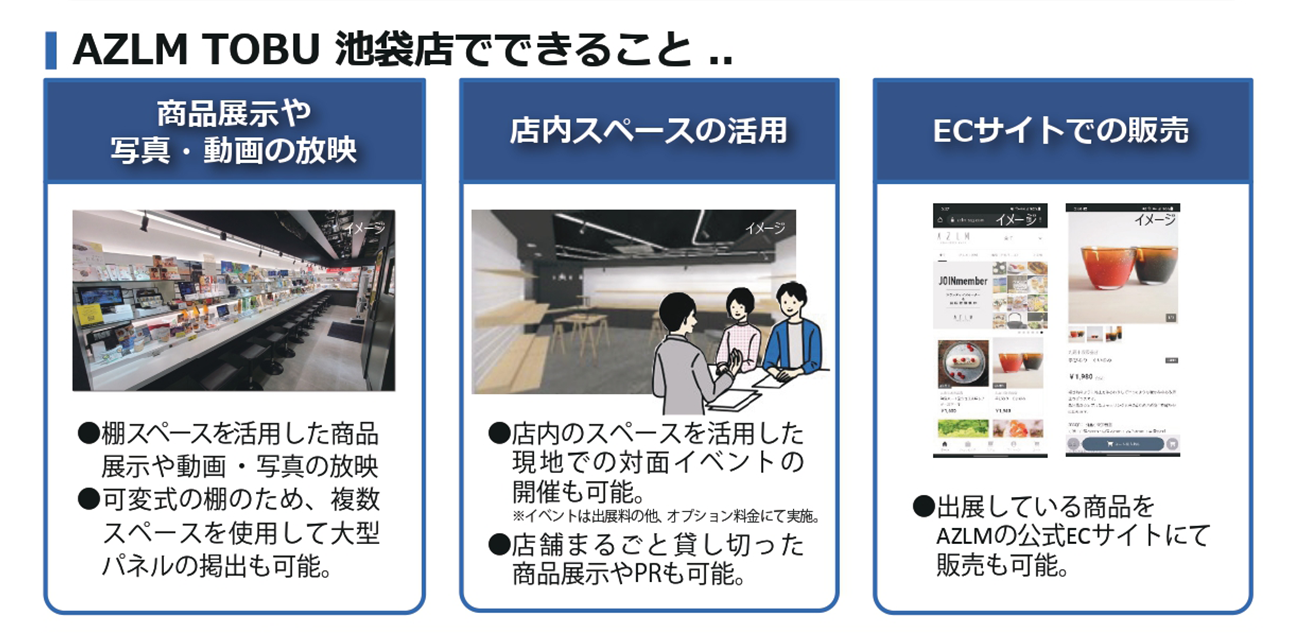 AZLM TOBU池袋店でできること