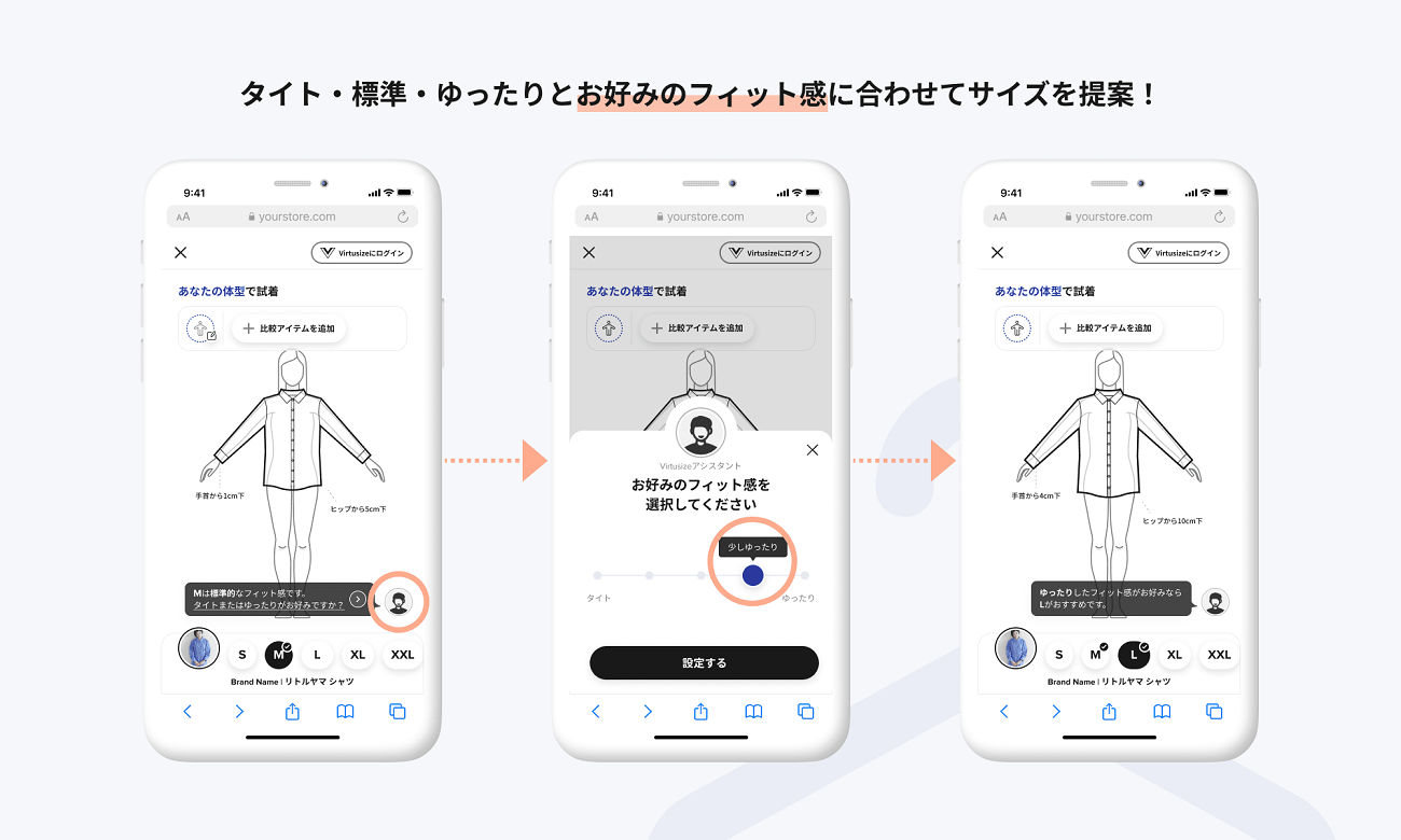 Virtusizeが好みの着こなしをする場合のおすすめサイズレコメンド機能をリリース