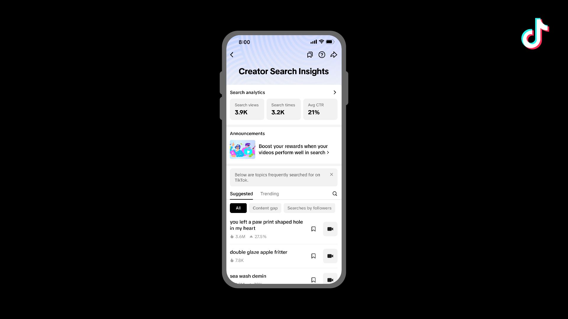 Creator Search Insightsのイメージ図