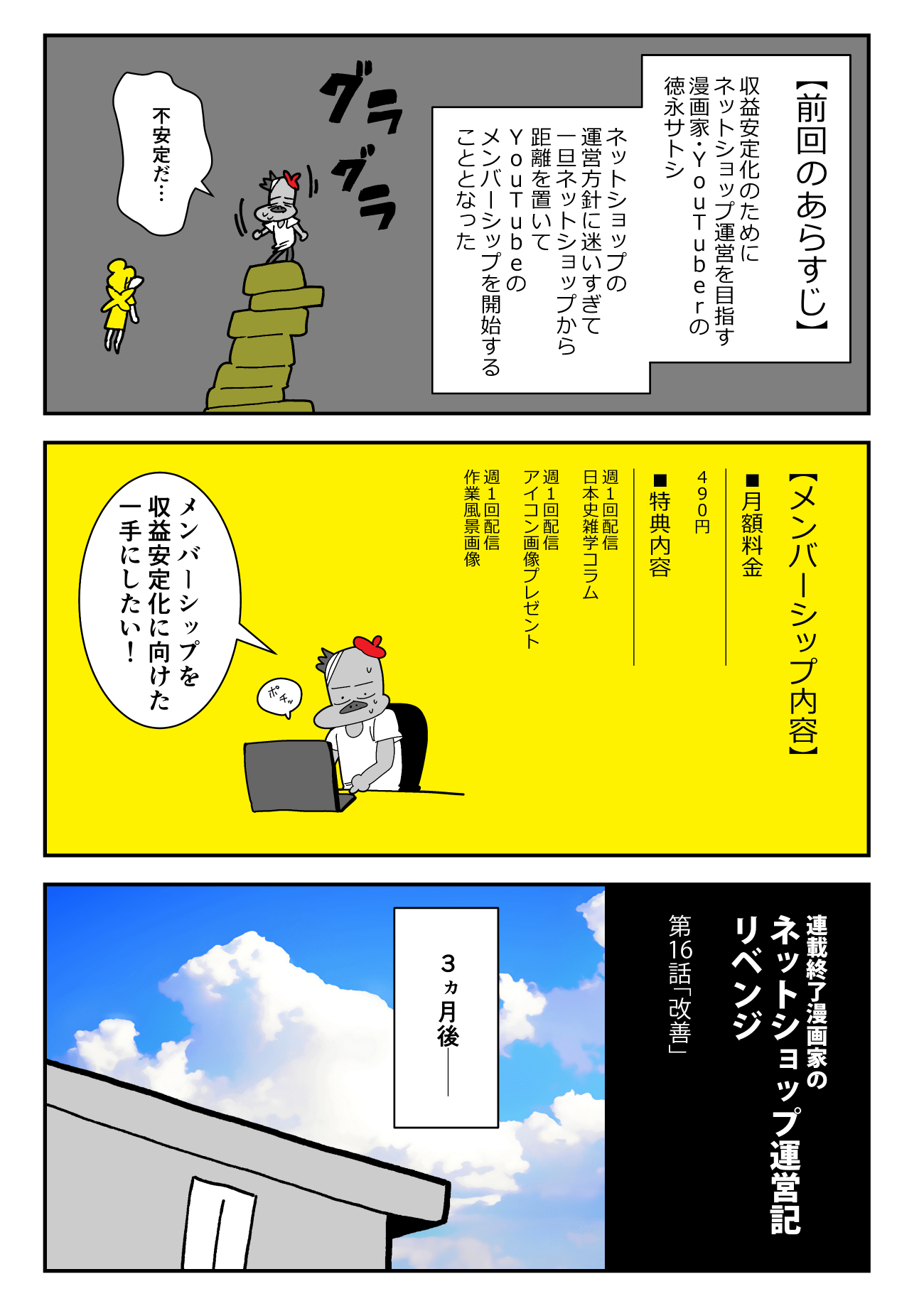 連載終了漫画家、2度目のネットショップ運営記 第16話 1ページ目