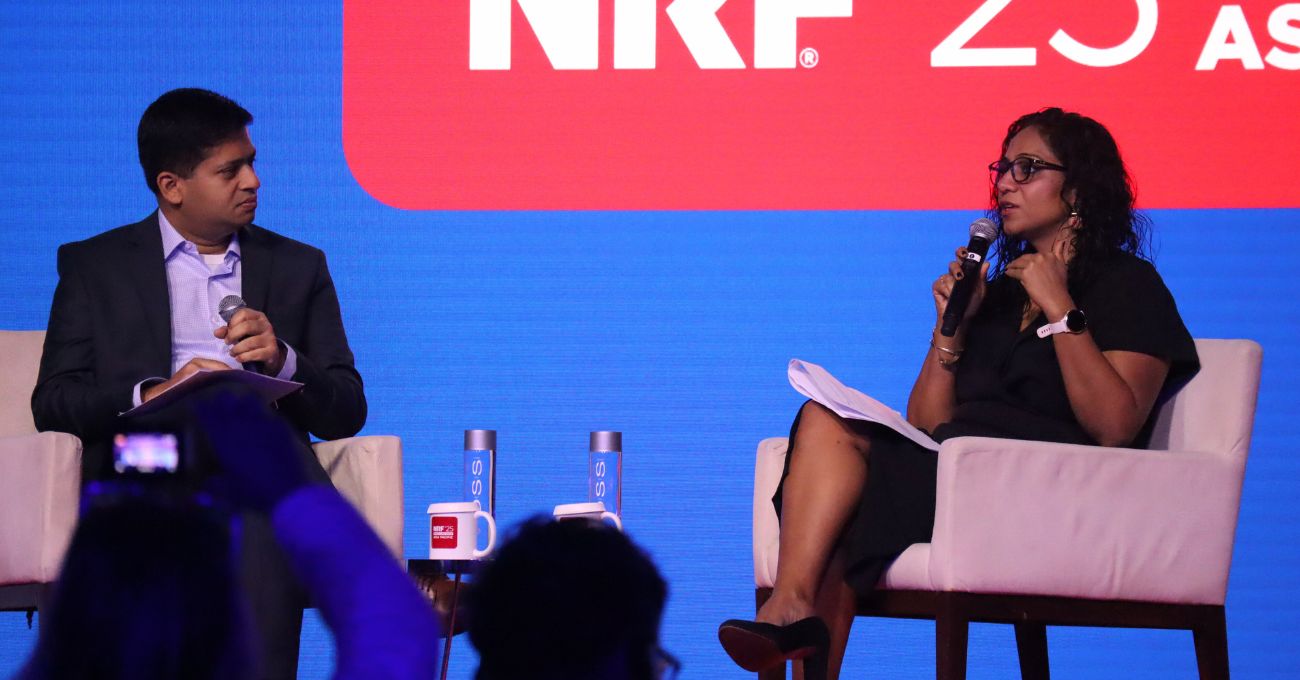 （右）Myntra CEO Nandita Sinha氏