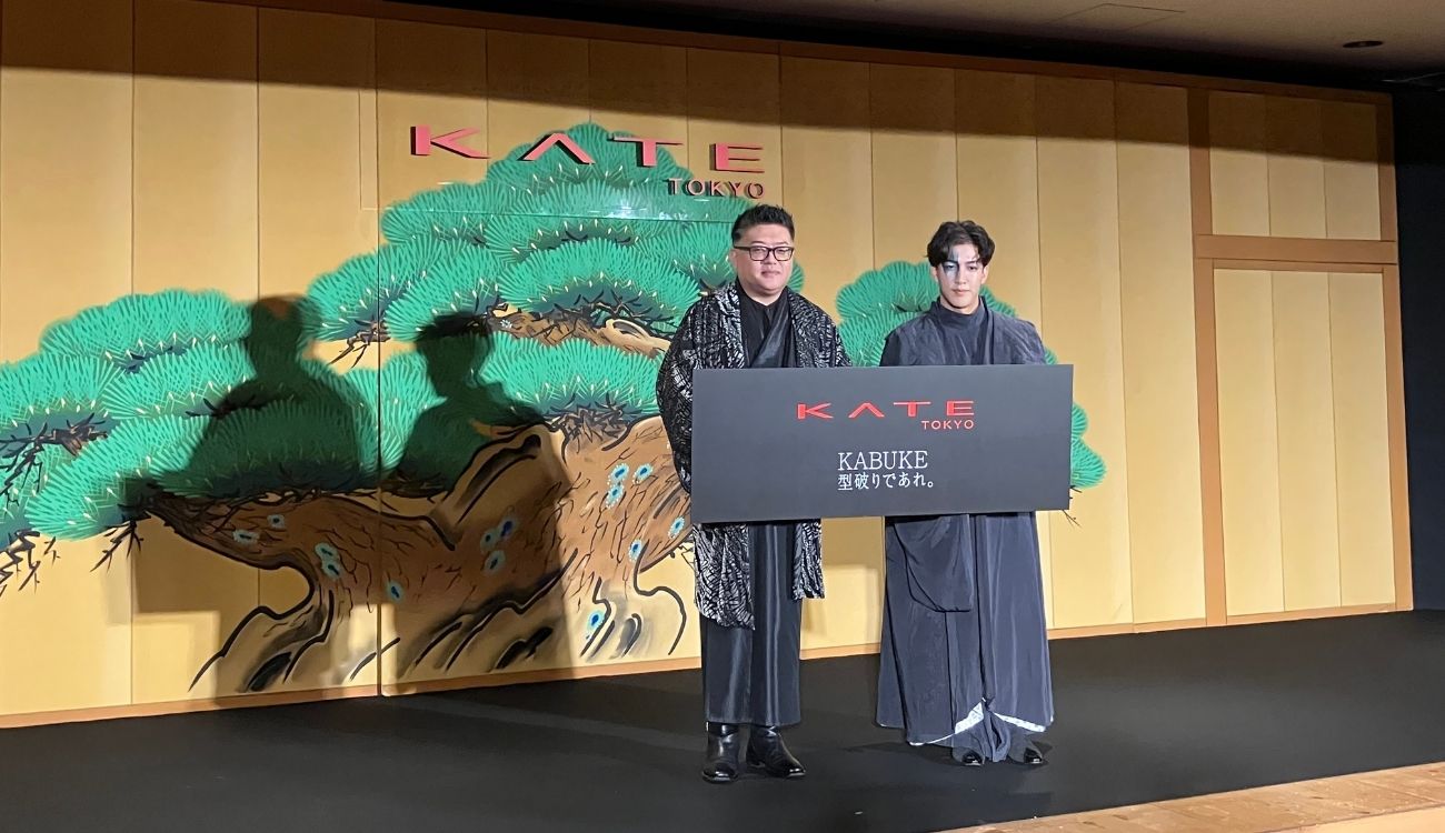 発表会にはプロモーション起用された歌舞伎役者・尾上右近氏も登場した