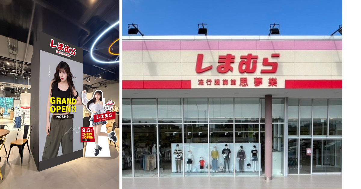 桃園市のPOP UP STORE、しまむらのGRAND OPENディスプレイ