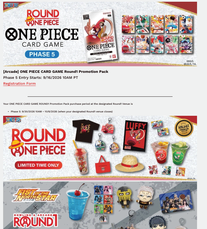 【図2】米国ラウンドワンのIPキャラクターとのコラボキャンペーン（出所：Round1usa.com）