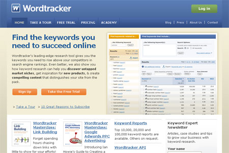 WordTracker:ワード単位でさらに細かい分析が可能なWebサービス